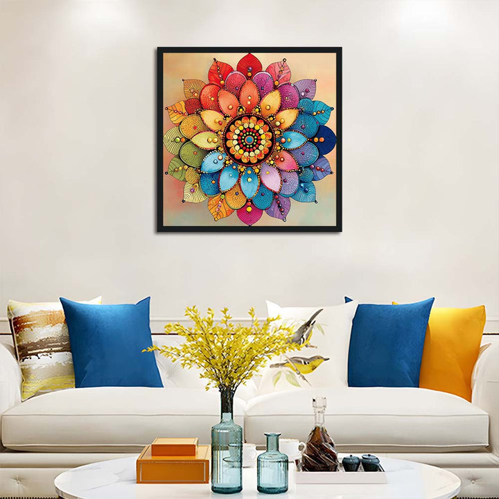 Patterned Petals Build Floral Circle Cross Stitch Kits