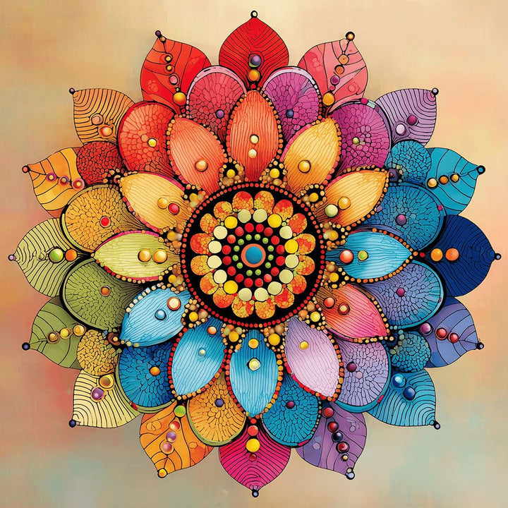 Patterned Petals Build Floral Circle Cross Stitch Kits