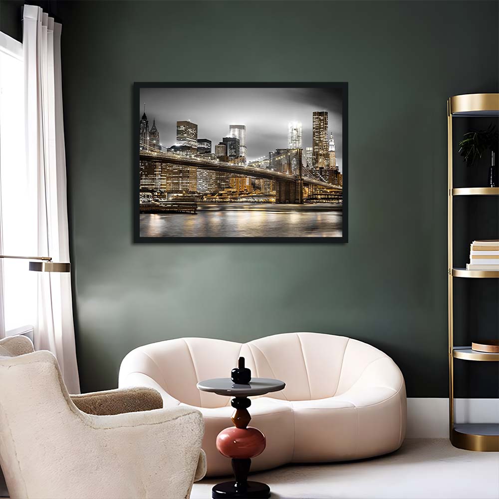 Urban Bridge Connects Luminous Skyline Cross Stitch Kits