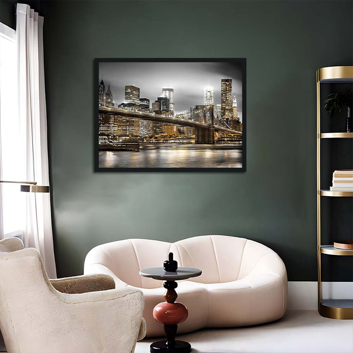 Urban Bridge Connects Luminous Skyline Cross Stitch Kits