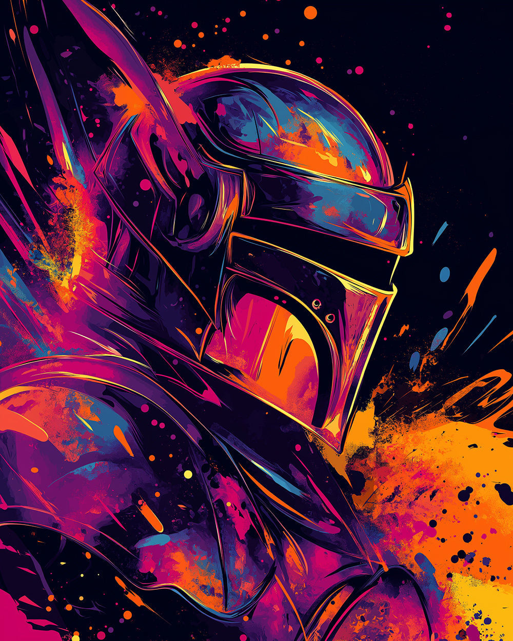 Vivid Colors Splash around Helmet Cross Stitch Kits