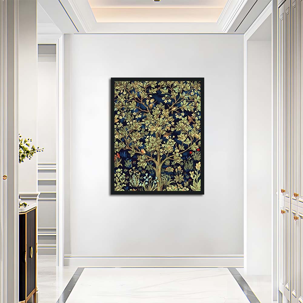 Leafy Tree Shelters Small Birds Cross Stitch Kits