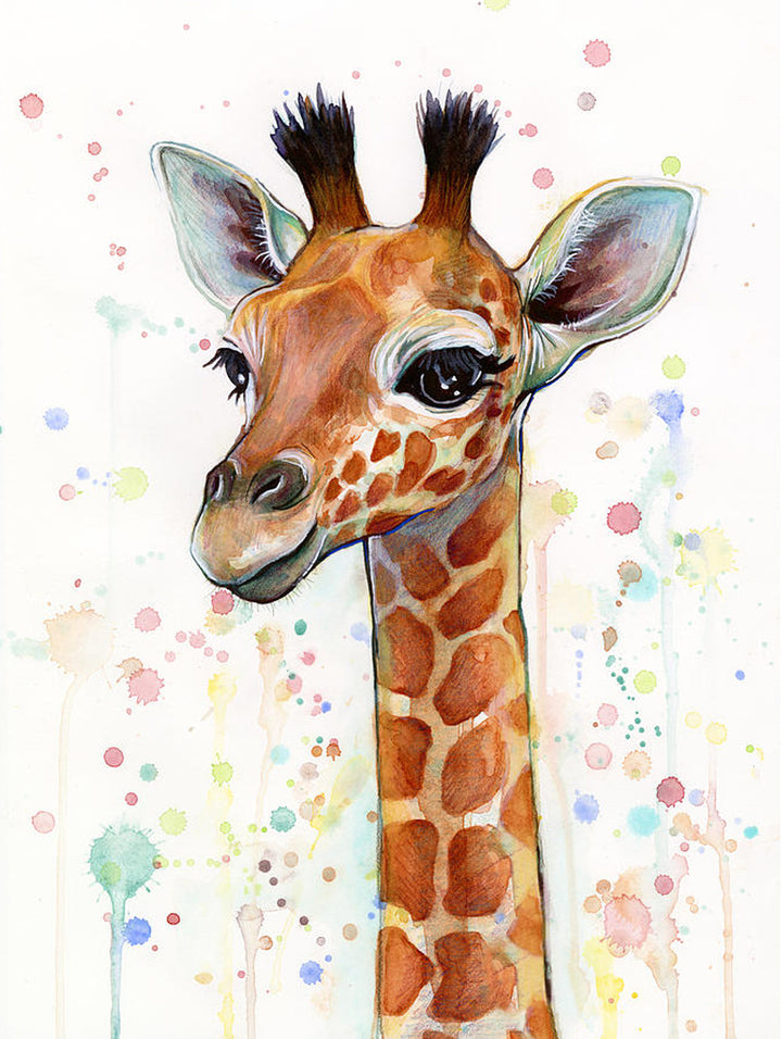 Soft Brown Giraffe Smiles Cross Stitch Kits