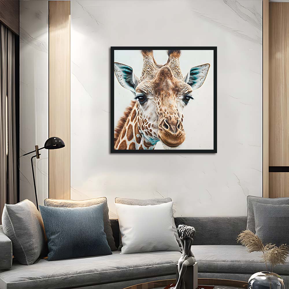 Brown Giraffe Shows Gentle Face Cross Stitch Kits
