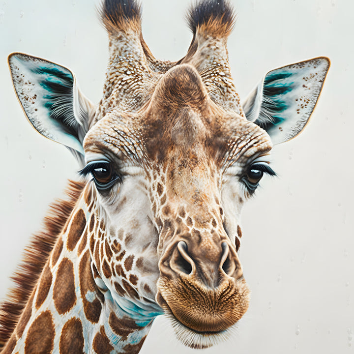 Brown Giraffe Shows Gentle Face Cross Stitch Kits