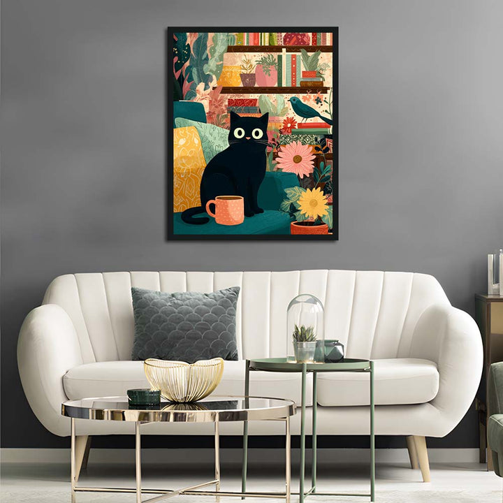 The Black Cat Sat in the Study Cross Stitch Kits