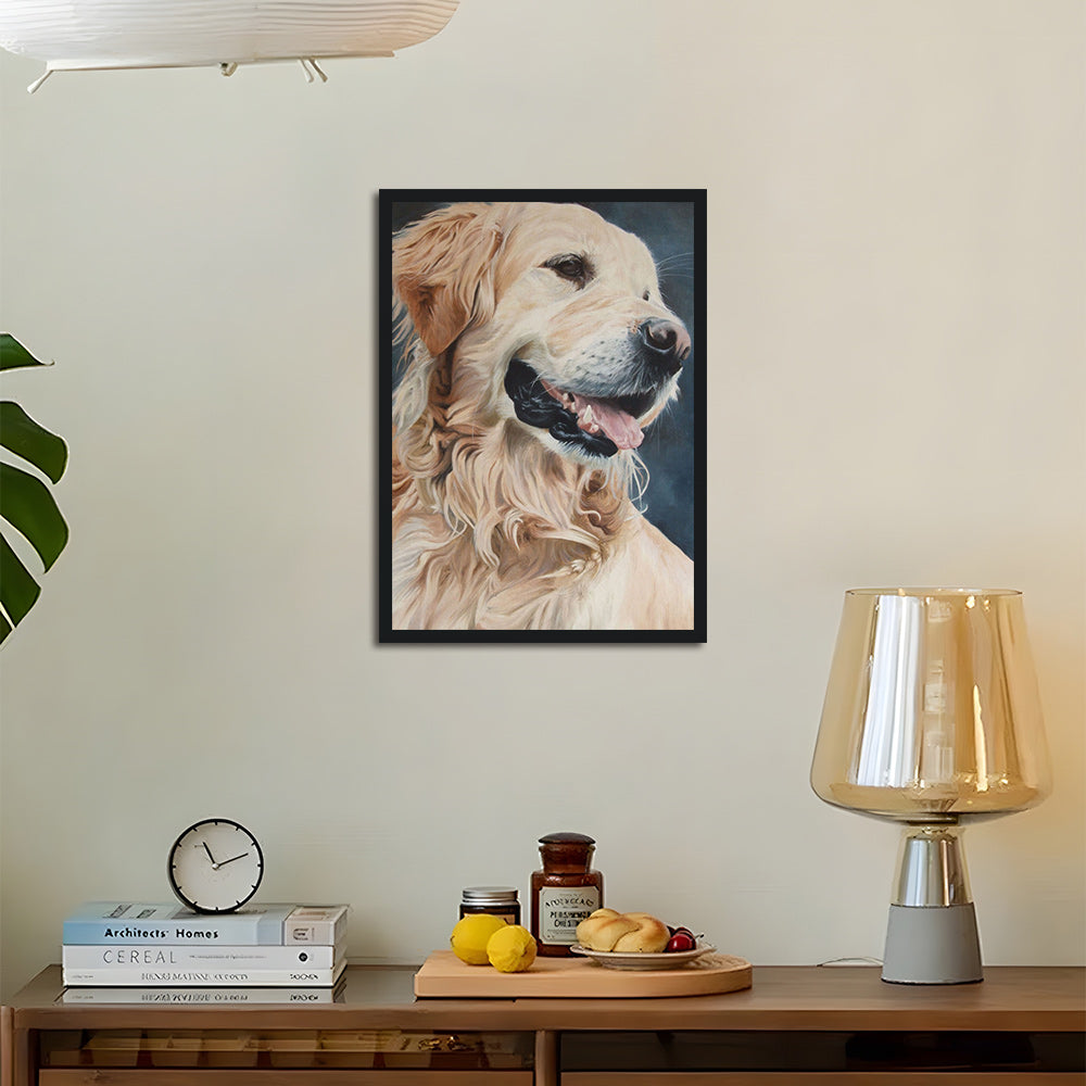 Dog Rests with Tongue Out Cross Stitch Kits