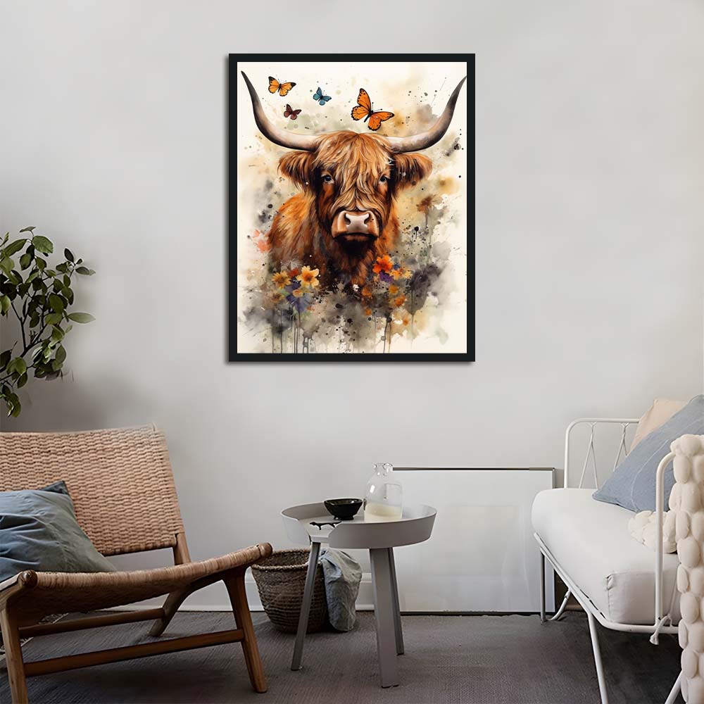 Butterflies Dance around Calm Cow Cross Stitch Kits