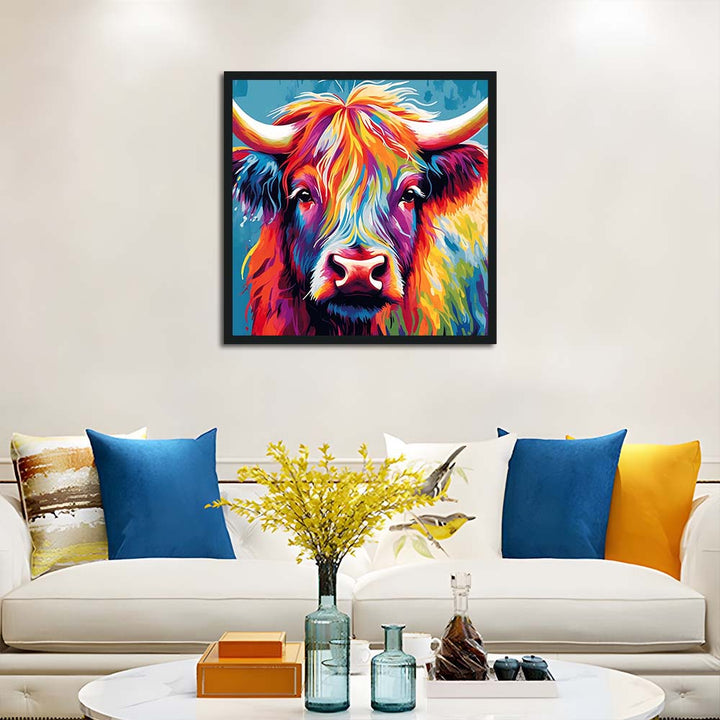 Rainbow Cow Stands Bold Cross Stitch Kits