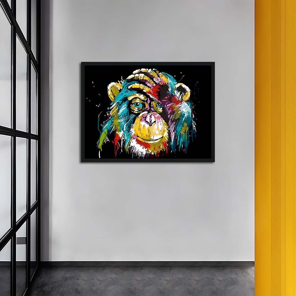 Chimp Shines in Bold Colors Cross Stitch Kits