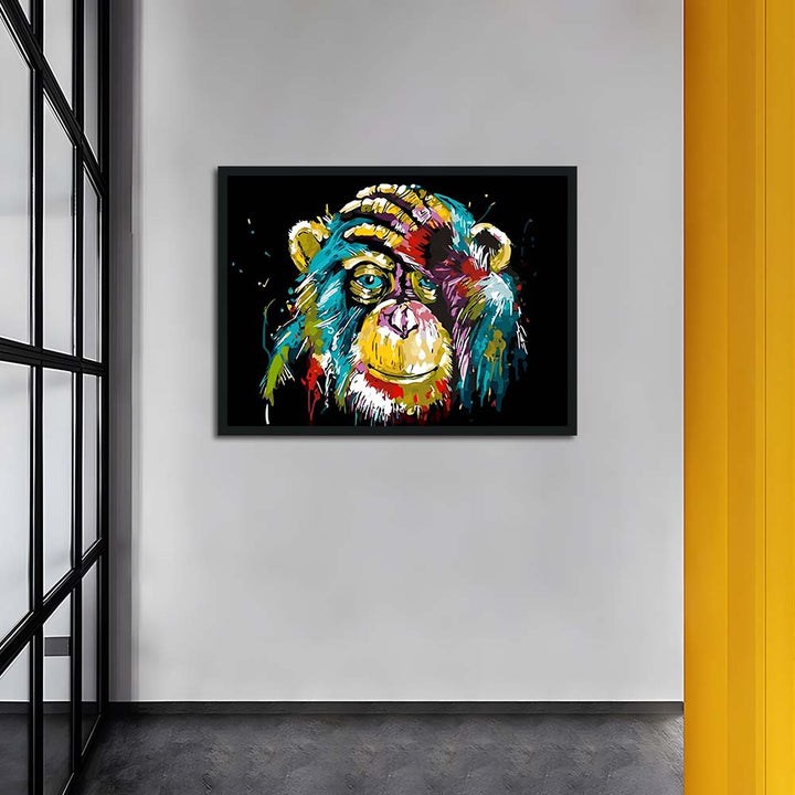 Chimp Shines in Bold Colors Cross Stitch Kits