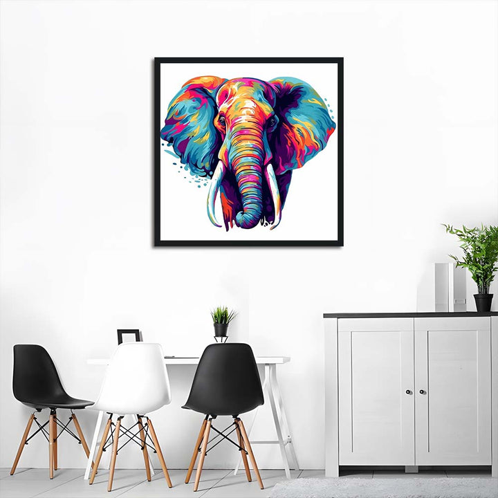Bright Colors adorn Grand Elephant Cross Stitch Kits