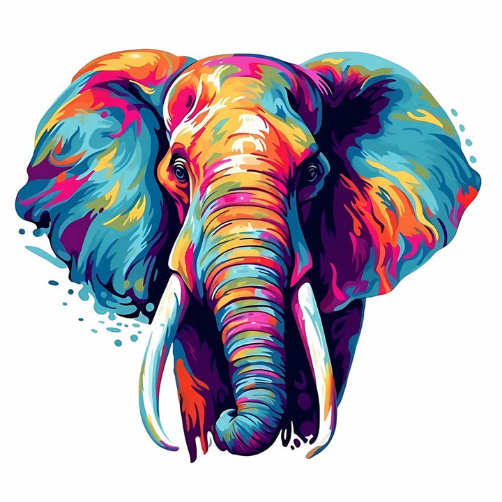Bright Colors adorn Grand Elephant Cross Stitch Kits