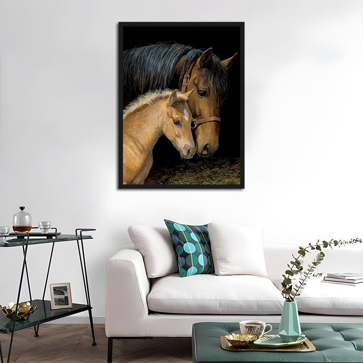 Horse and Foal Cuddle Tenderly Cross Stitch Kits