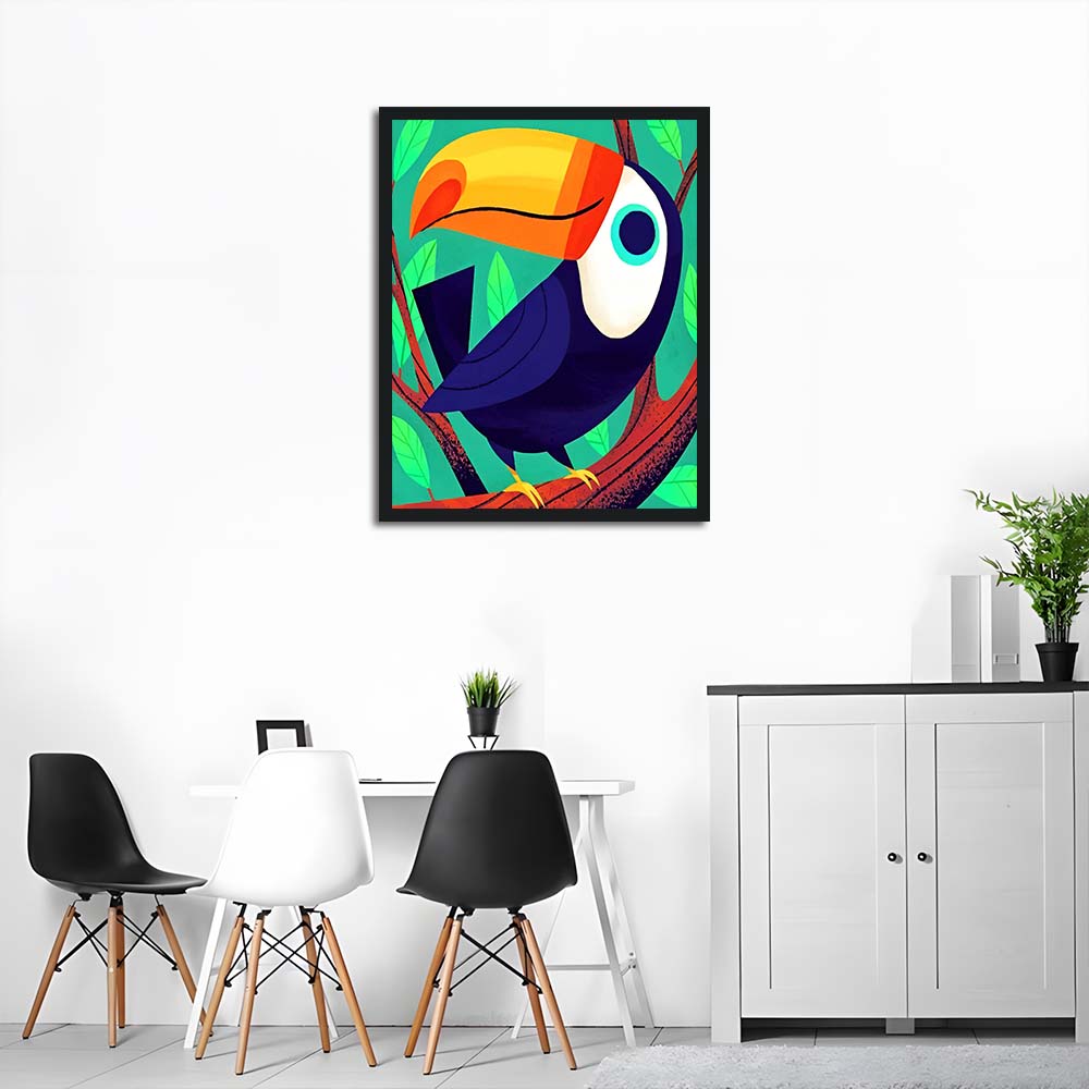 Toucan Perches on Vibrant Branch Cross Stitch Kits