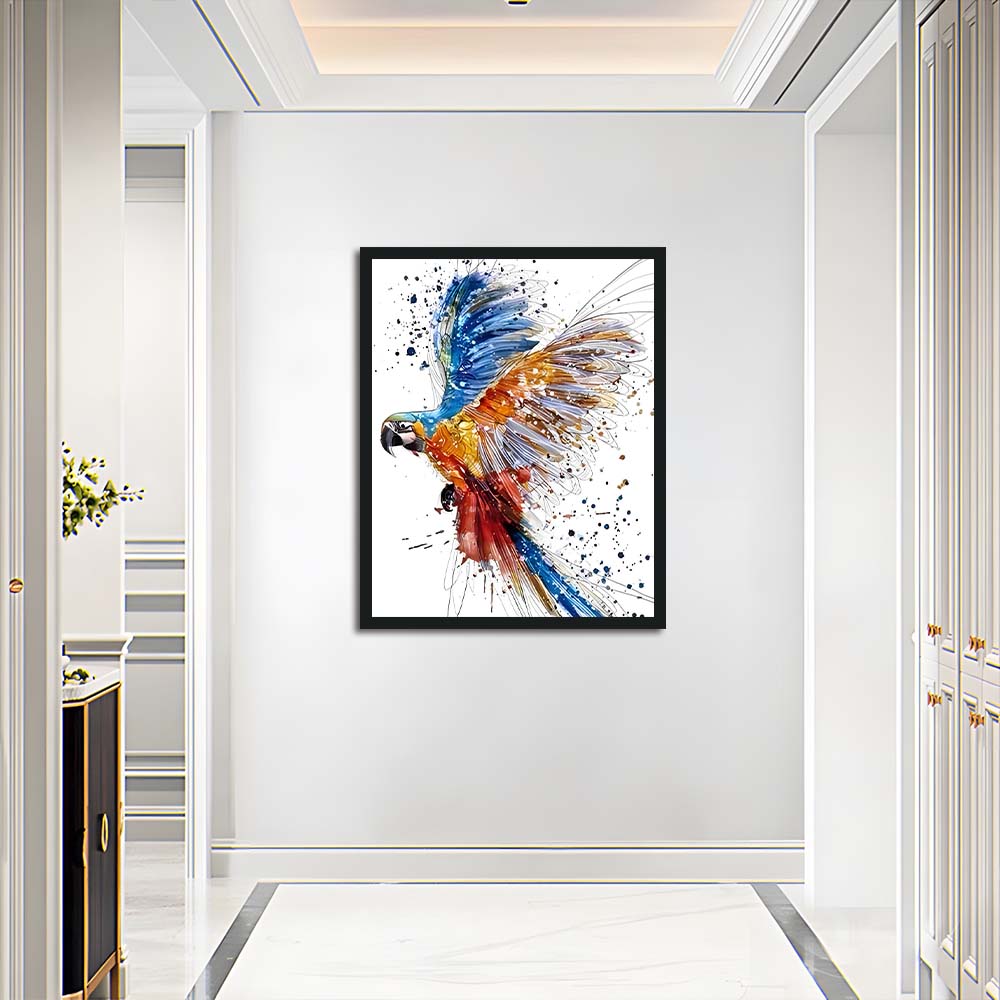 Bird Soars in Bold Pigments Cross Stitch Kits