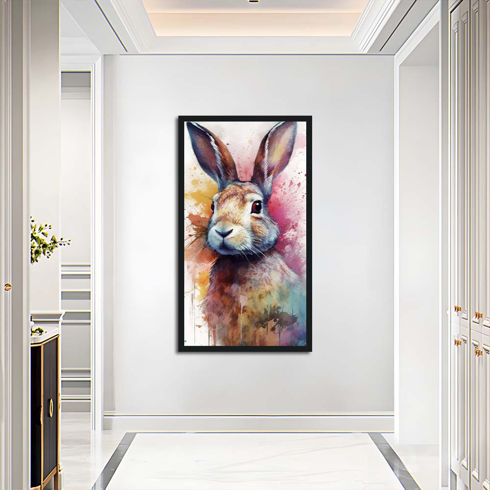 Hare Stares Softly in Watercolor Cross Stitch Kits