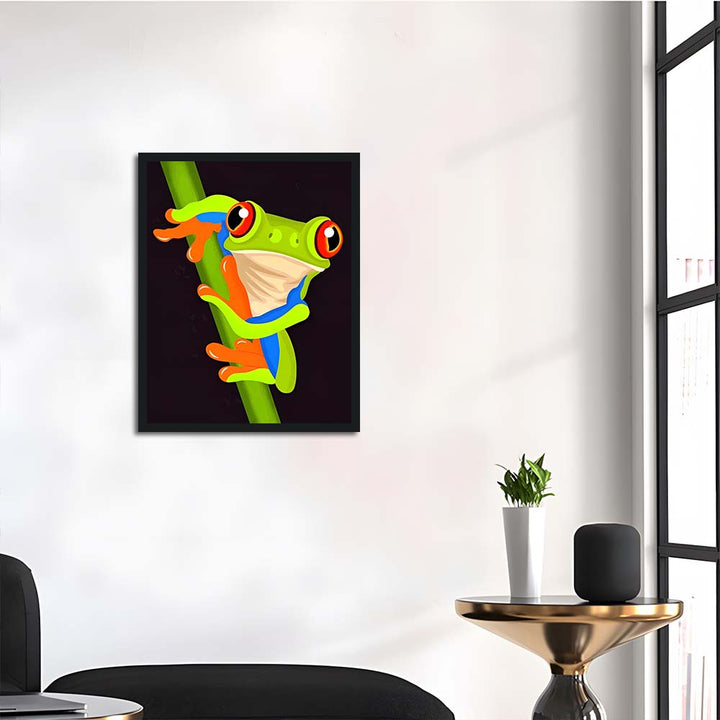 Frog Clings to Branch Brightly Cross Stitch Kits