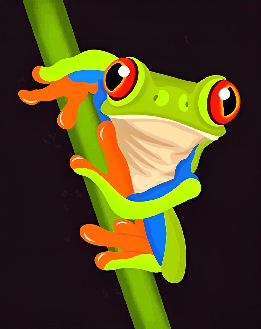 Frog Clings to Branch Brightly Cross Stitch Kits