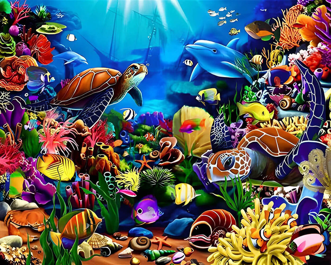 Ocean Teems with Colorful Life Cross Stitch Kits