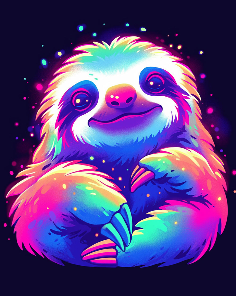 Colorful Sloth Smiles Gently Cross Stitch Kits