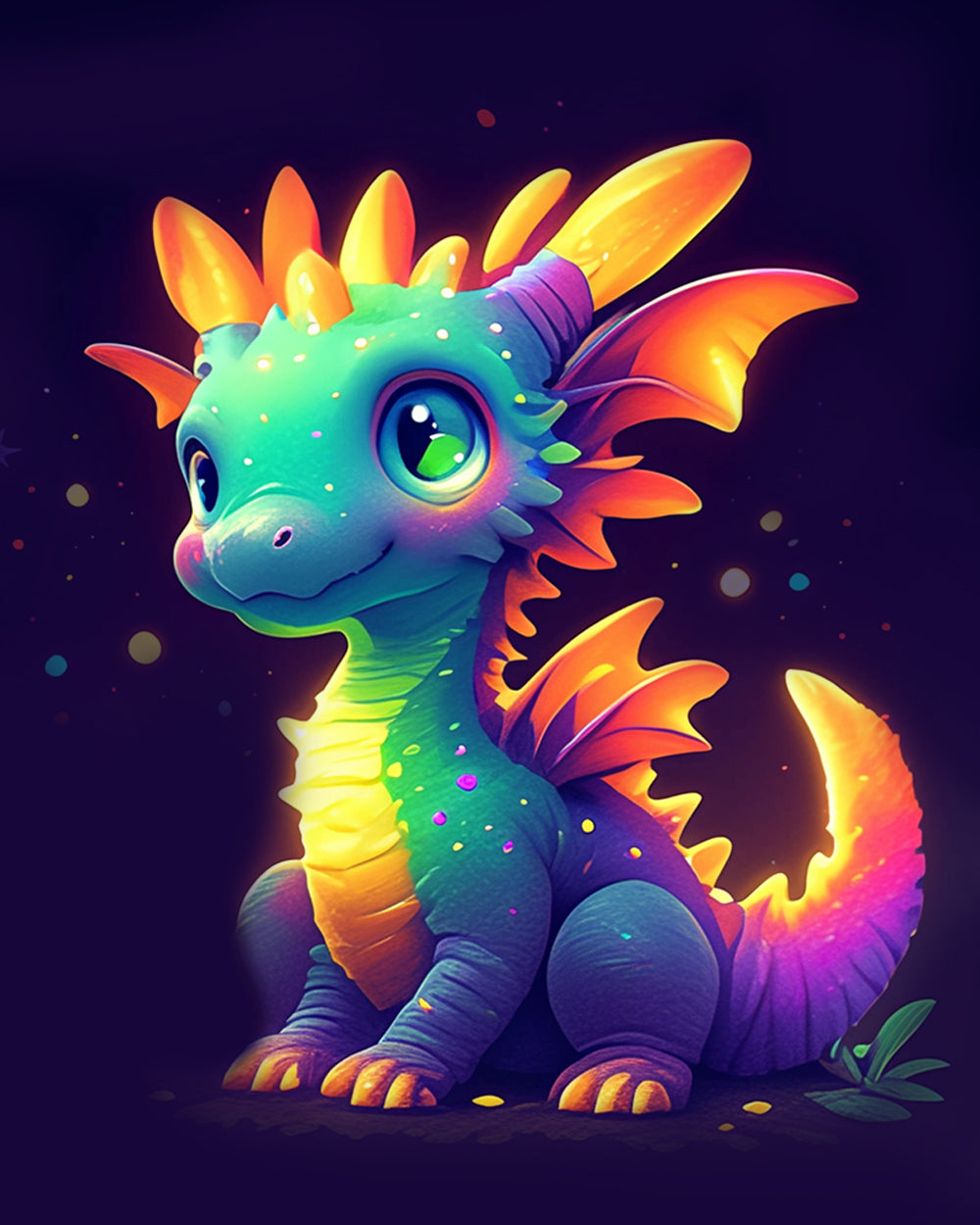 Colorful Dragon Glows Softly Cross Stitch Kits
