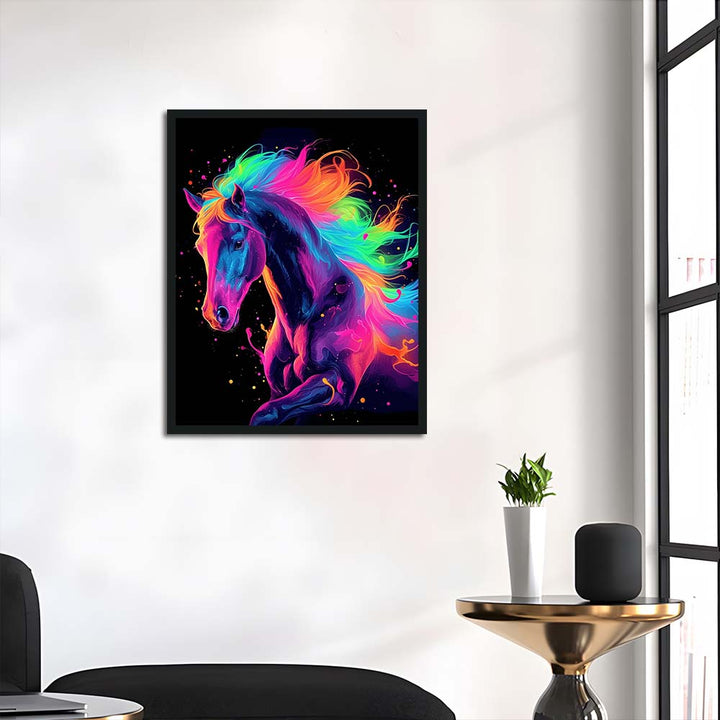 Colorful Horse Lifts Mane Cross Stitch Kits