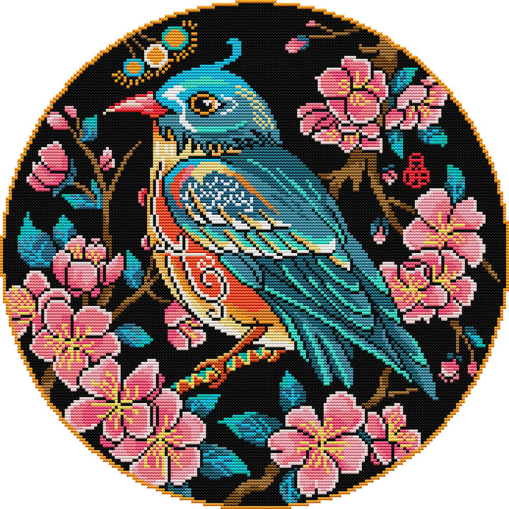 Magpie on The Branch Cross Stitch Kits