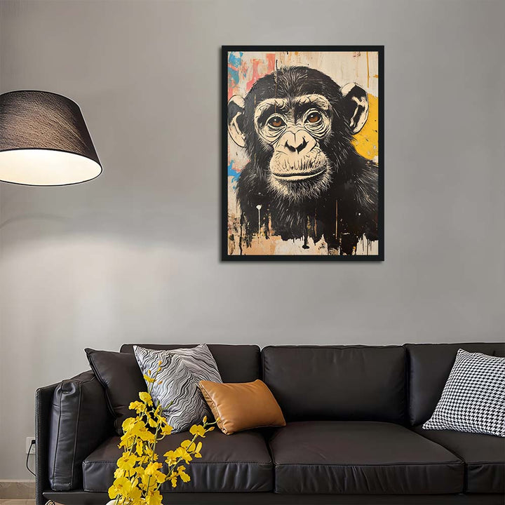 Graffiti-Style Chimpanzee Cross Stitch Kits YZZH627