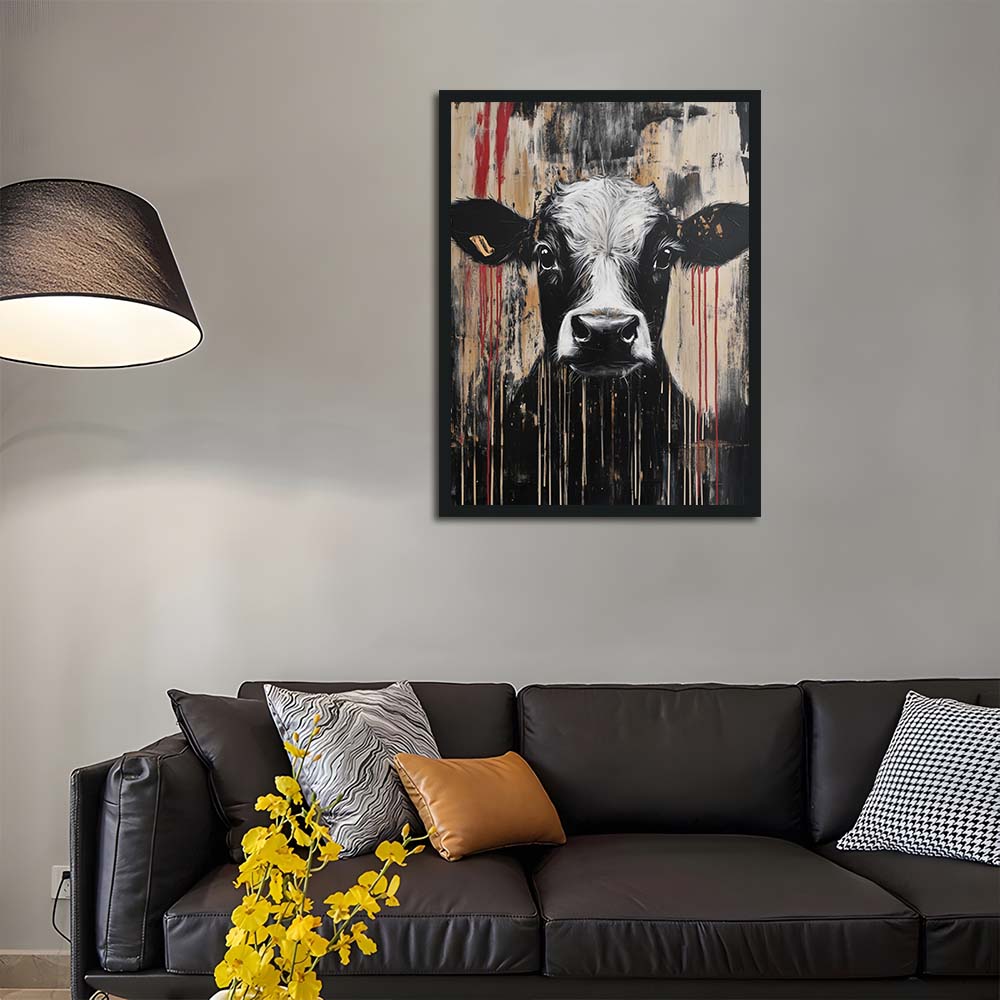 Graffiti-Style Cow Cross Stitch Kits YZZH630