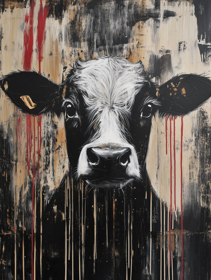 Graffiti-Style Cow Cross Stitch Kits YZZH630