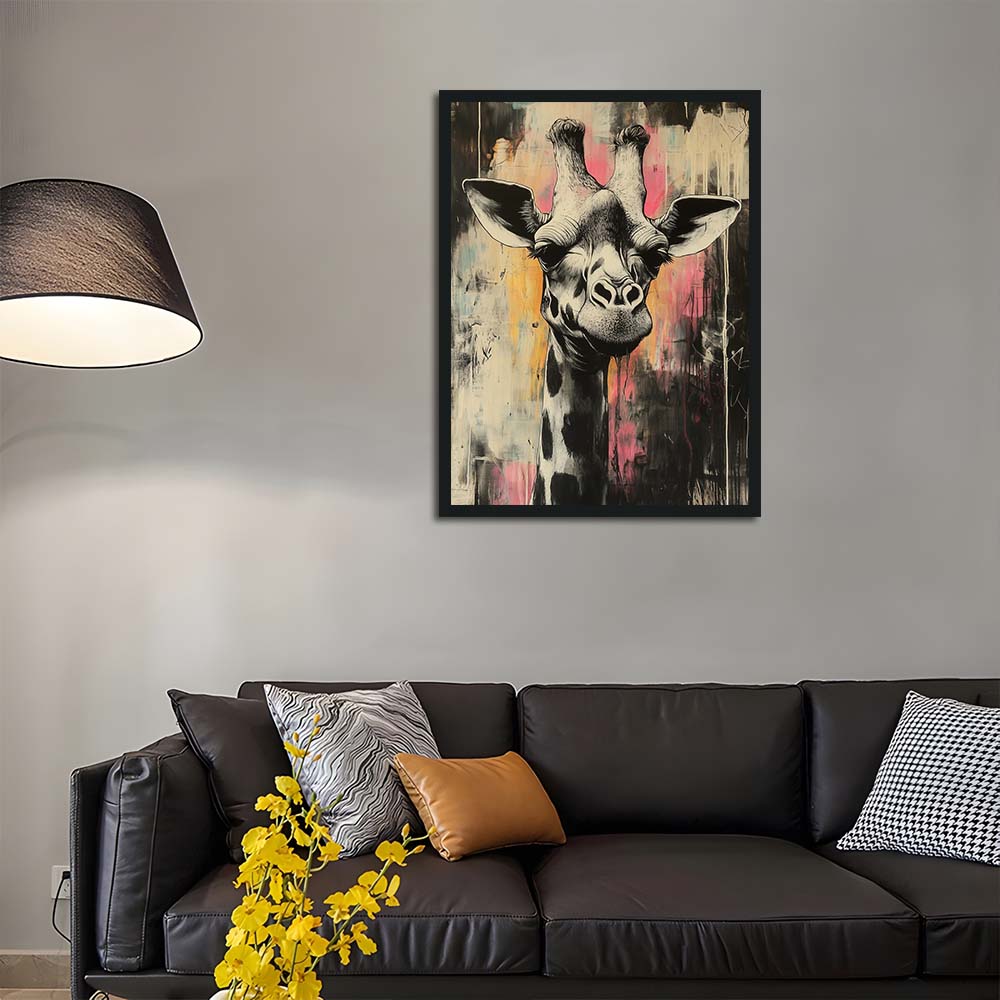 Graffiti-Style Giraffe Cross Stitch Kits YZZH631