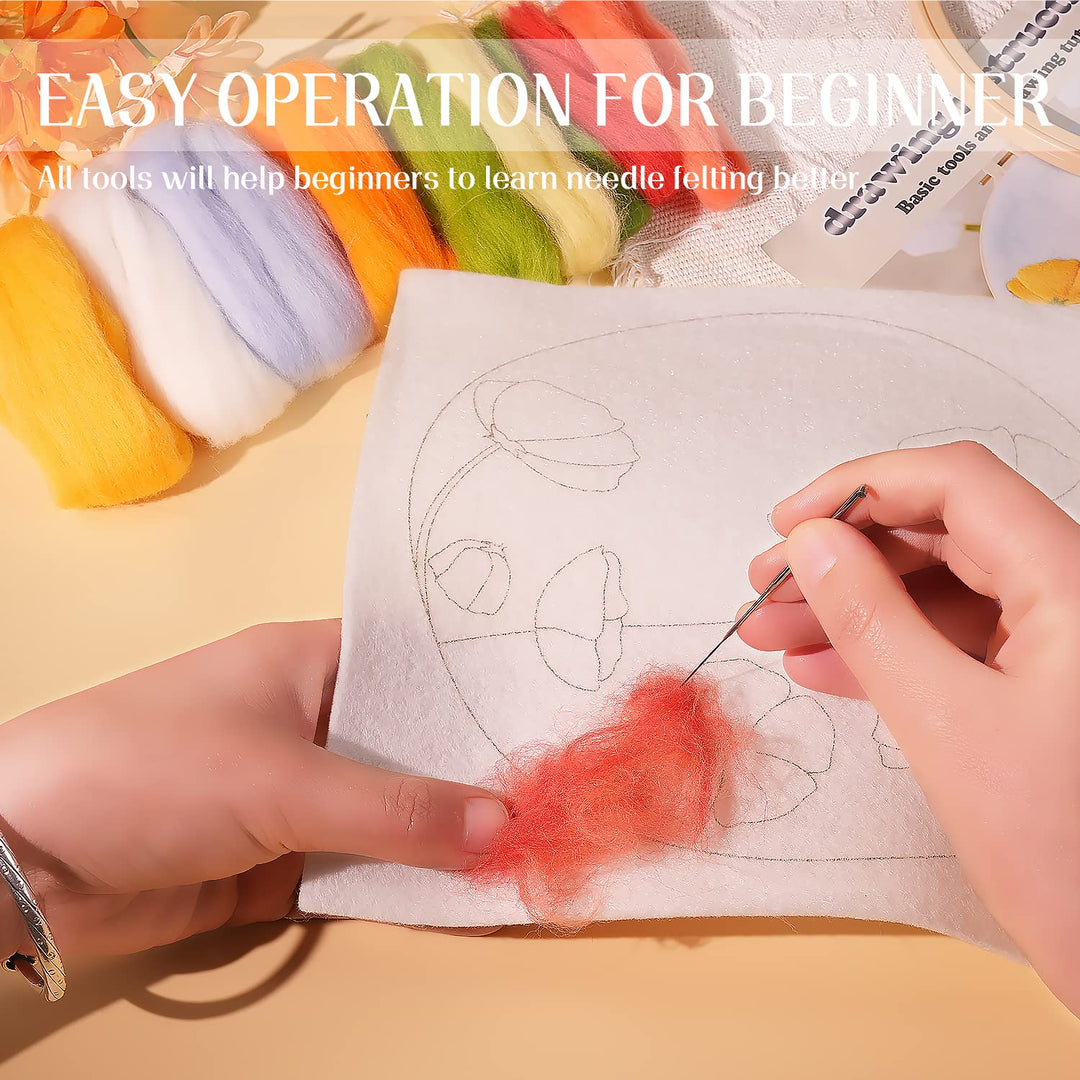 Wool Needle Felting Painting Kit For Beginners