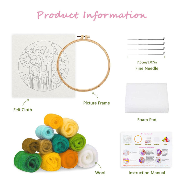 Wool Needle Felting Painting Kit Package