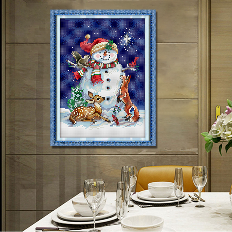 Snowman Cross Stitch Kits C495