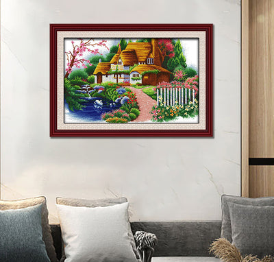 Log Cabin Cross Stitch Kits F121