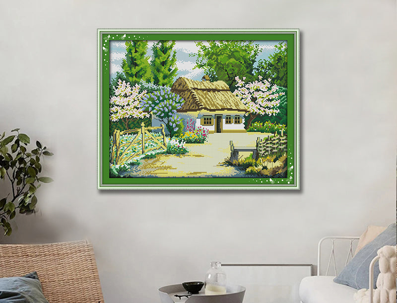 Log Cabin Cross Stitch Kits F303