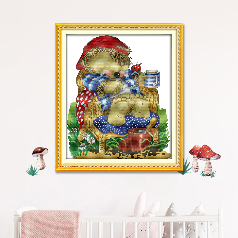 Hedgehog Cross Stitch Kits K621