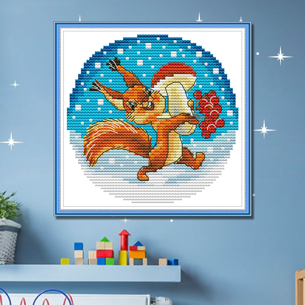 Squirrel Cross Stitch Kits KB091