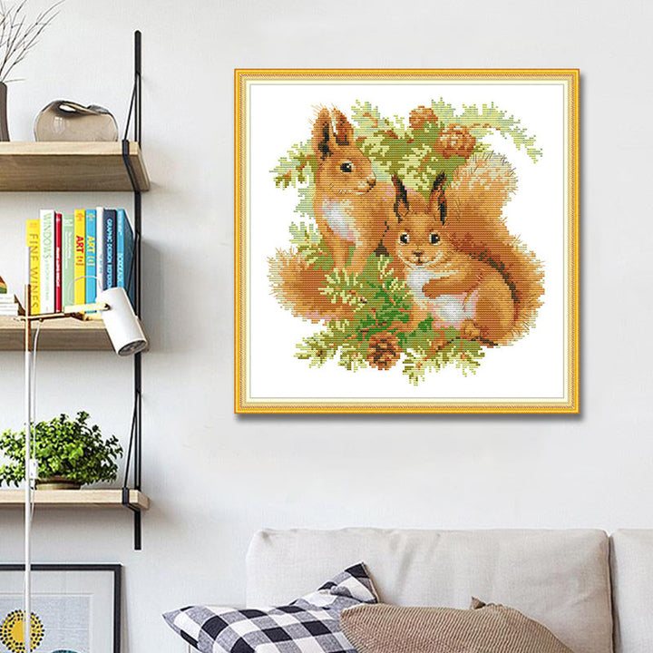 Squirrel Cross Stitch Kits DA362