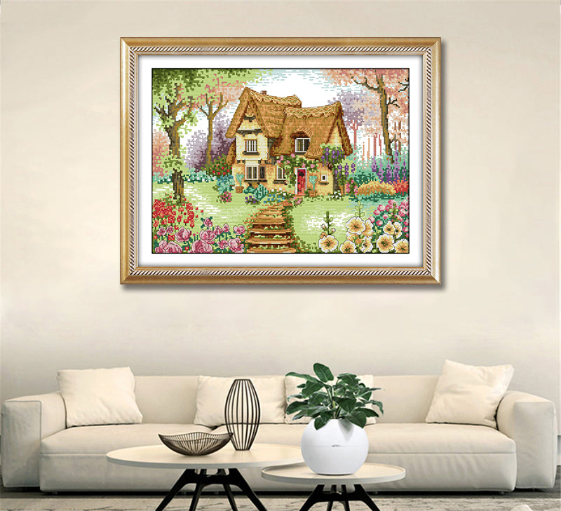 Log Cabin Cross Stitch Kits F023