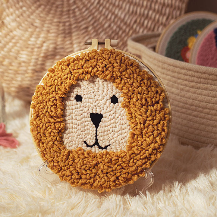 Lion Punch Needle Embroidery Kits ANI005