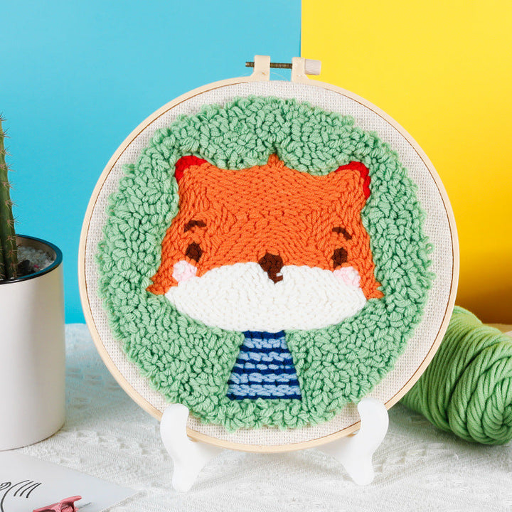 Little Brother Fox Punch Needle Embroidery Kits ANI014