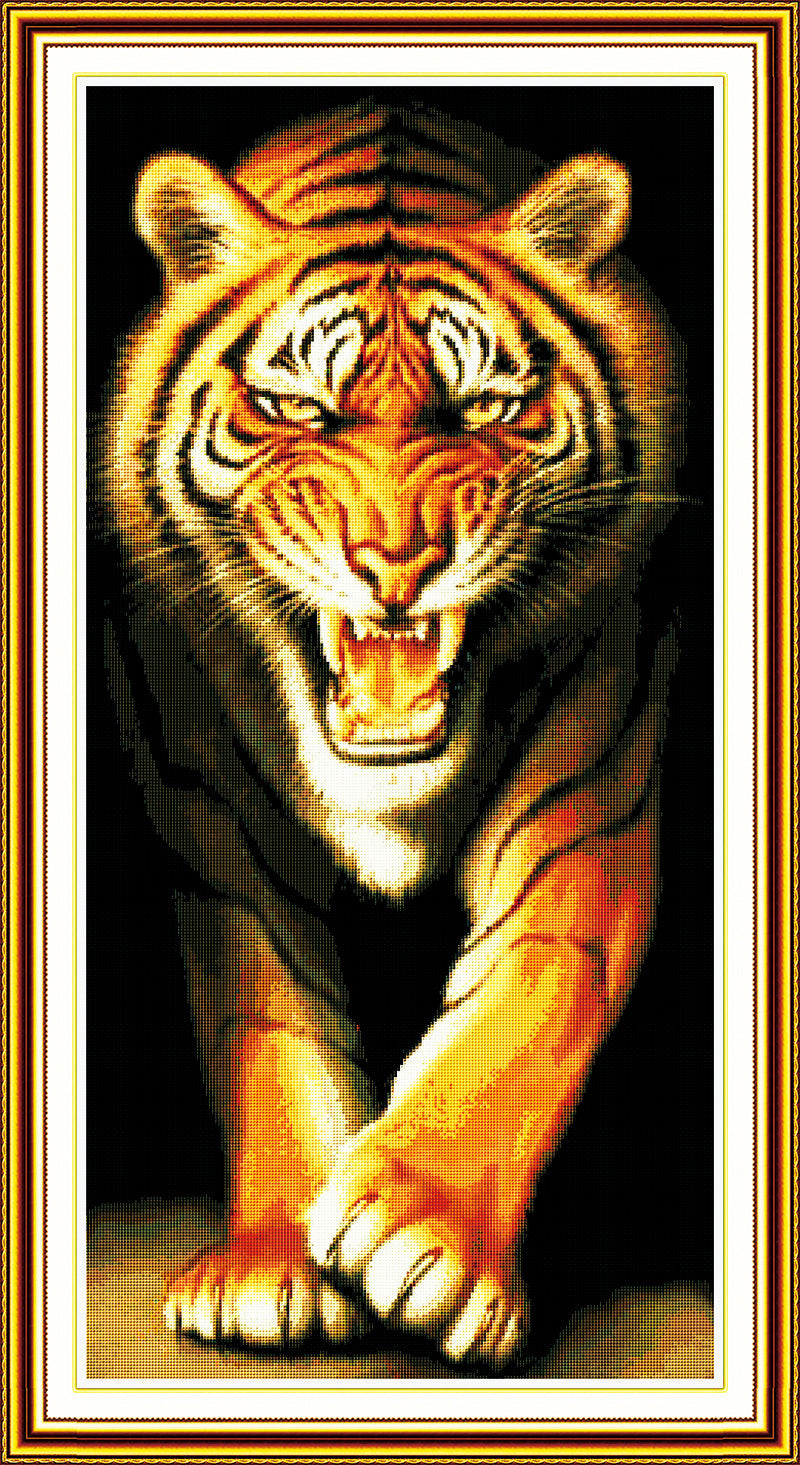 Tiger Cross Stitch Kits D076