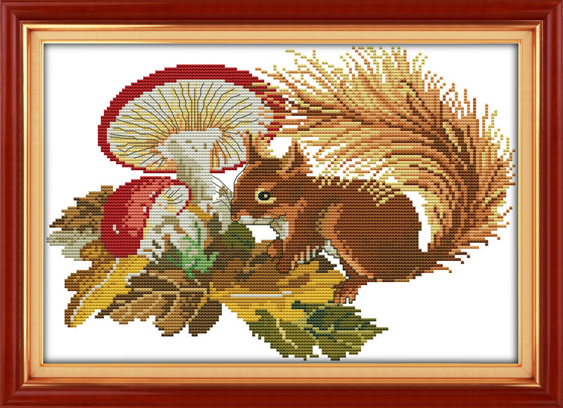 Squirrel Cross Stitch Kits D107