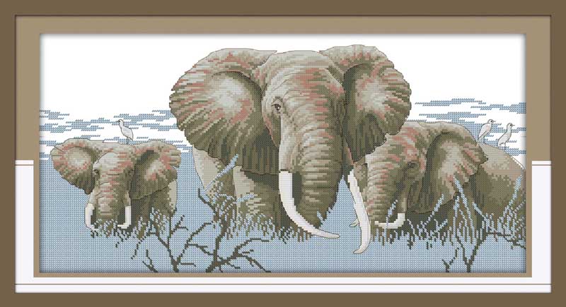 Elephant Cross Stitch Kits D158