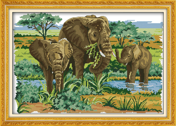 Elephant Cross Stitch Kits D198 6235