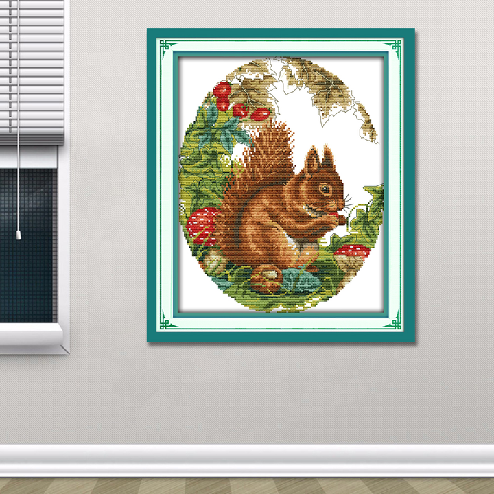 Squirrel Cross Stitch Kits D217