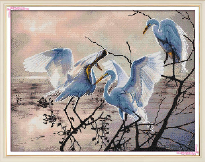 Egrets Cross Stitch Kits DA263