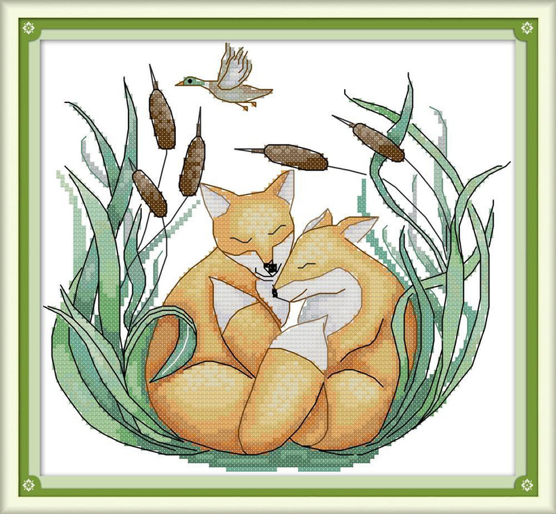 Foxes Cross Stitch Kits DA270